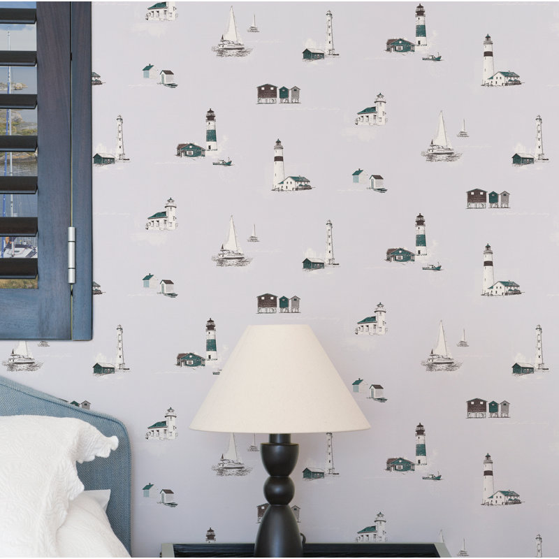 Marine 10m x 53cm Wallpaper Roll, Grey