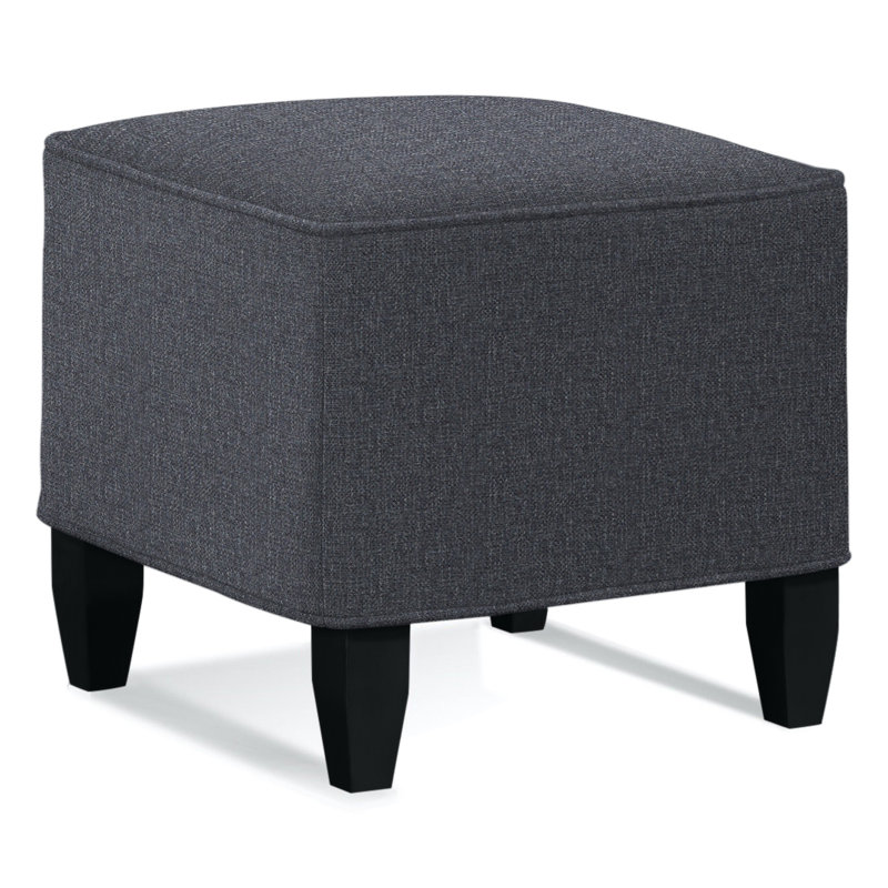 Brooklyn Square Ottoman, Brown Geometric, 0456-33, Black