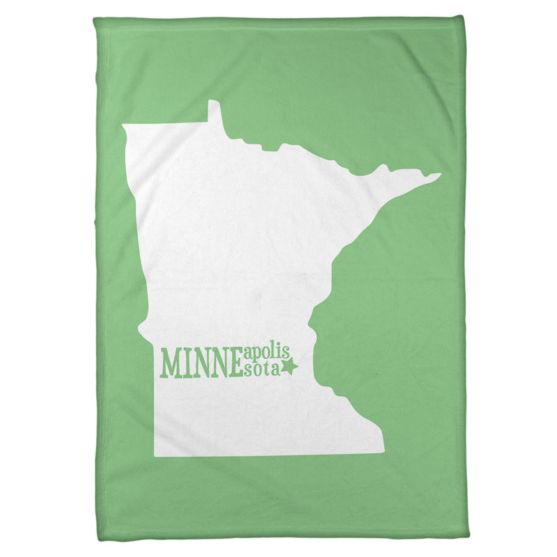 Jeté polaire minneapolis minnesota, l 62,5 po x L 82,5 po, Vert