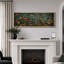 Moody Green Wildflower Florals Modern Decor, très grandes photos, impression sur toile encadrée-107118462-111666038