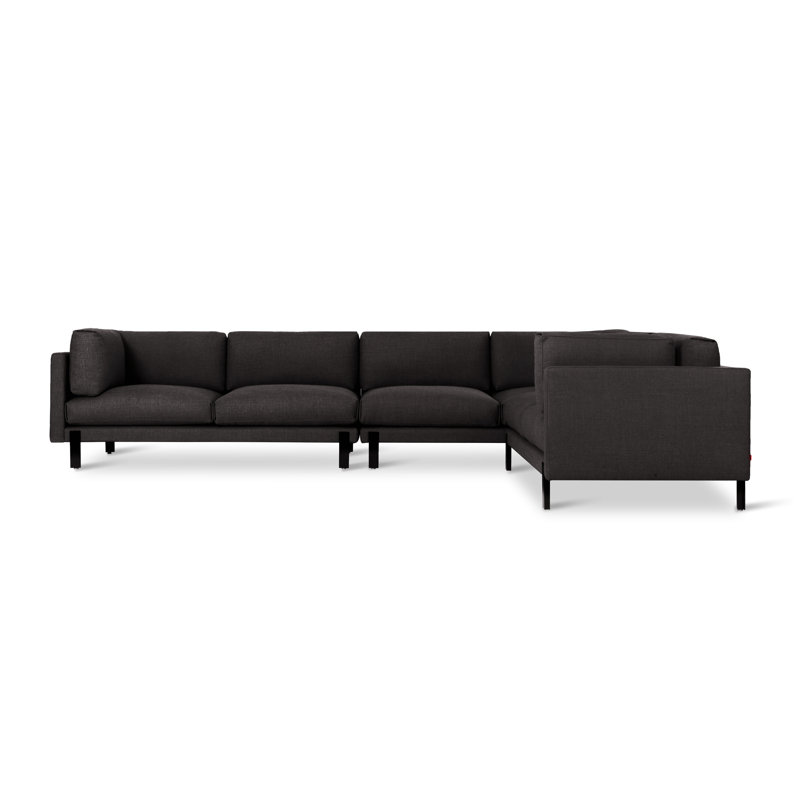 Silverlake XL Sectional, Right Hand Facing, Andorra Espresso Performance Basketweave