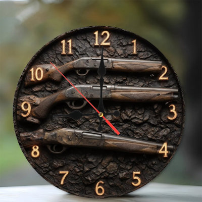 Horloge de fusil de chasse avec chiffres