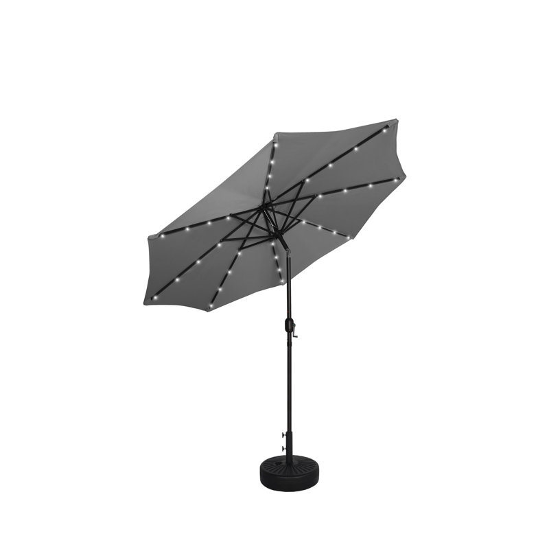 Addison 108'' Lighted Market Umbrella, Gray