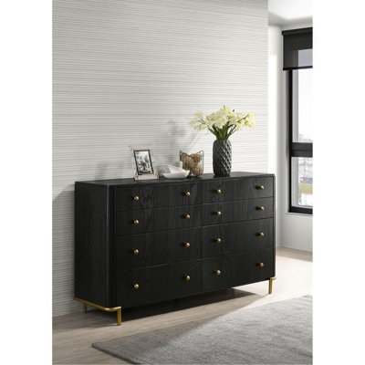 Black 8-drawer Dresser