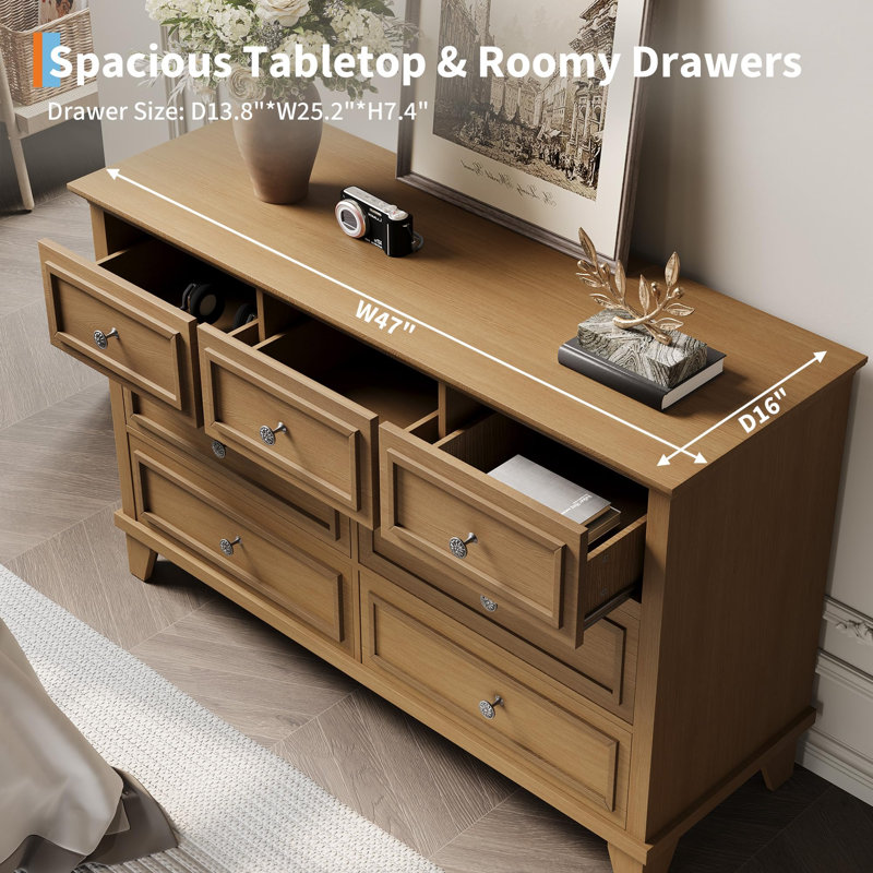 119.4cm W 7 - Drawer Chest of Drawers, Brown
