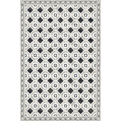 Jodie Black/White Indoor/Outdoor Kitchen Mat