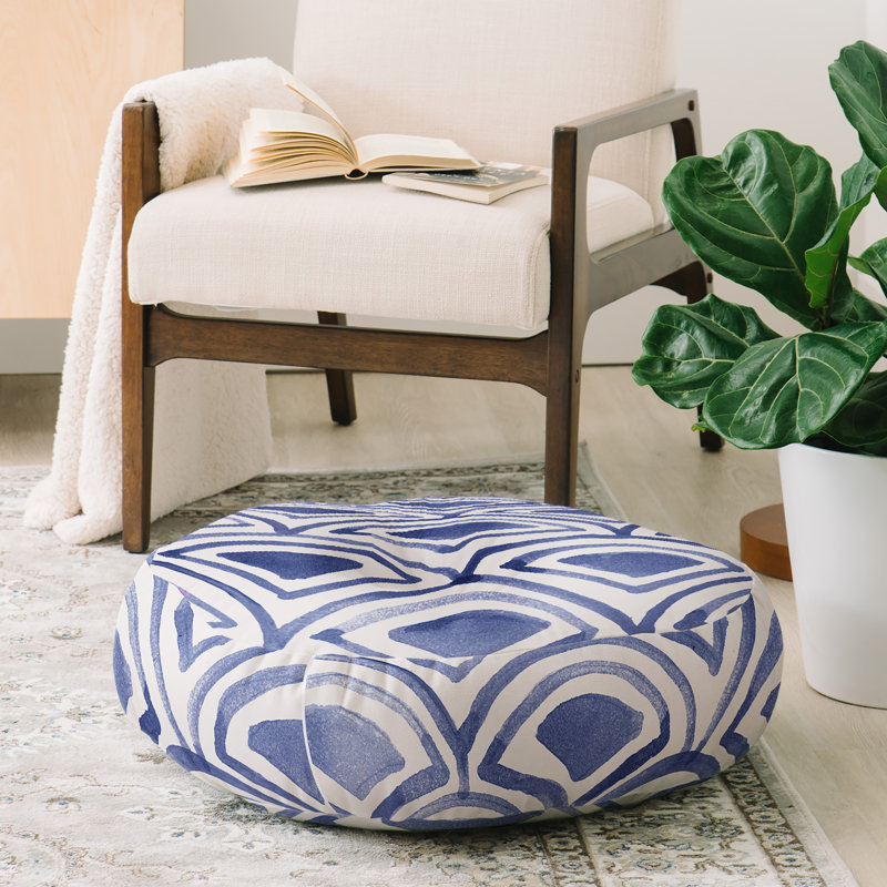 Natalie Baca GeoWave Pattern Floor Pillow