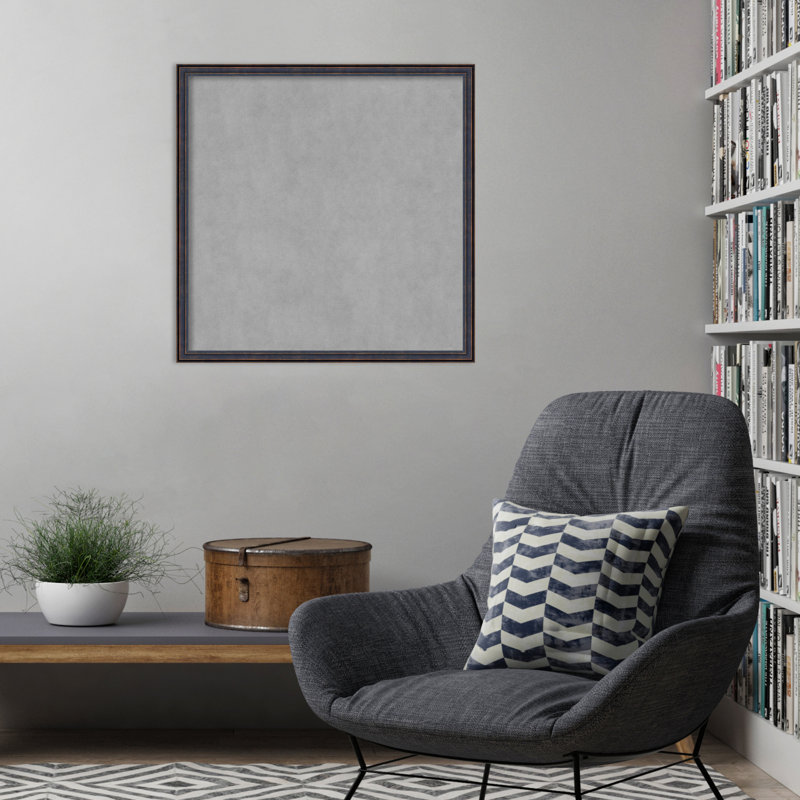 Tableau magnétique à cadre arrondi bronze foncé, H 26 po x l 26 po