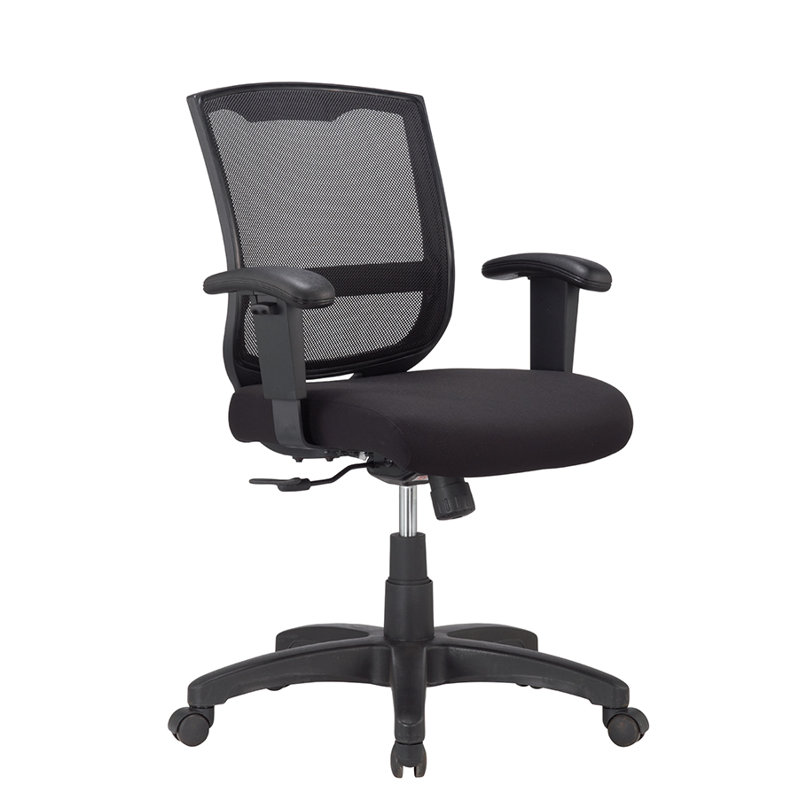 Chaise de bureau noire pivotante réglable