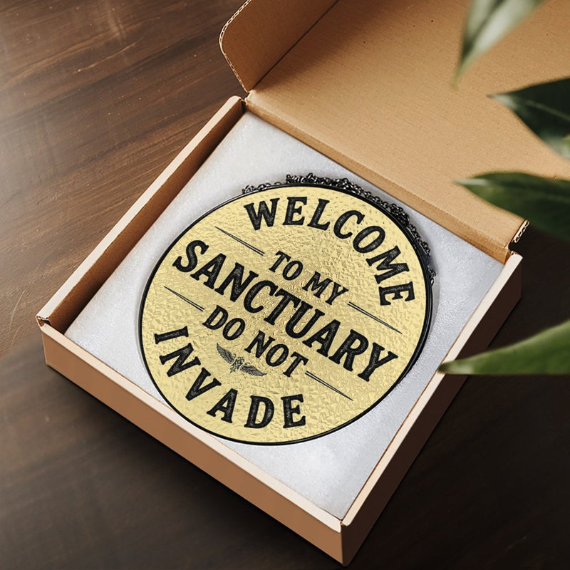 Welcome To My Sanctuary, 3,5 x 3,5 po (9 x 9 cm)