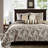 Aubrey Black Jacquard 6-Piece King/Cal King Quilt Set with Throw Pillows-1727110152-1727110153
