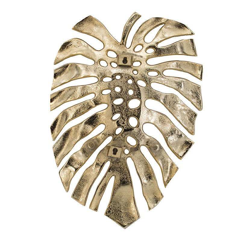  Gold Monstera Leaf Wall Décor, 13.41" H x 18.9" W x 1.41" D