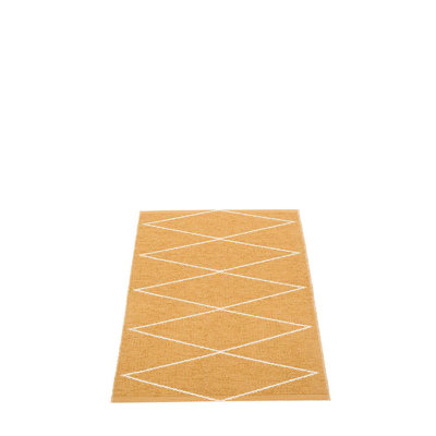 Tapis de couloir ocre / blanc Max