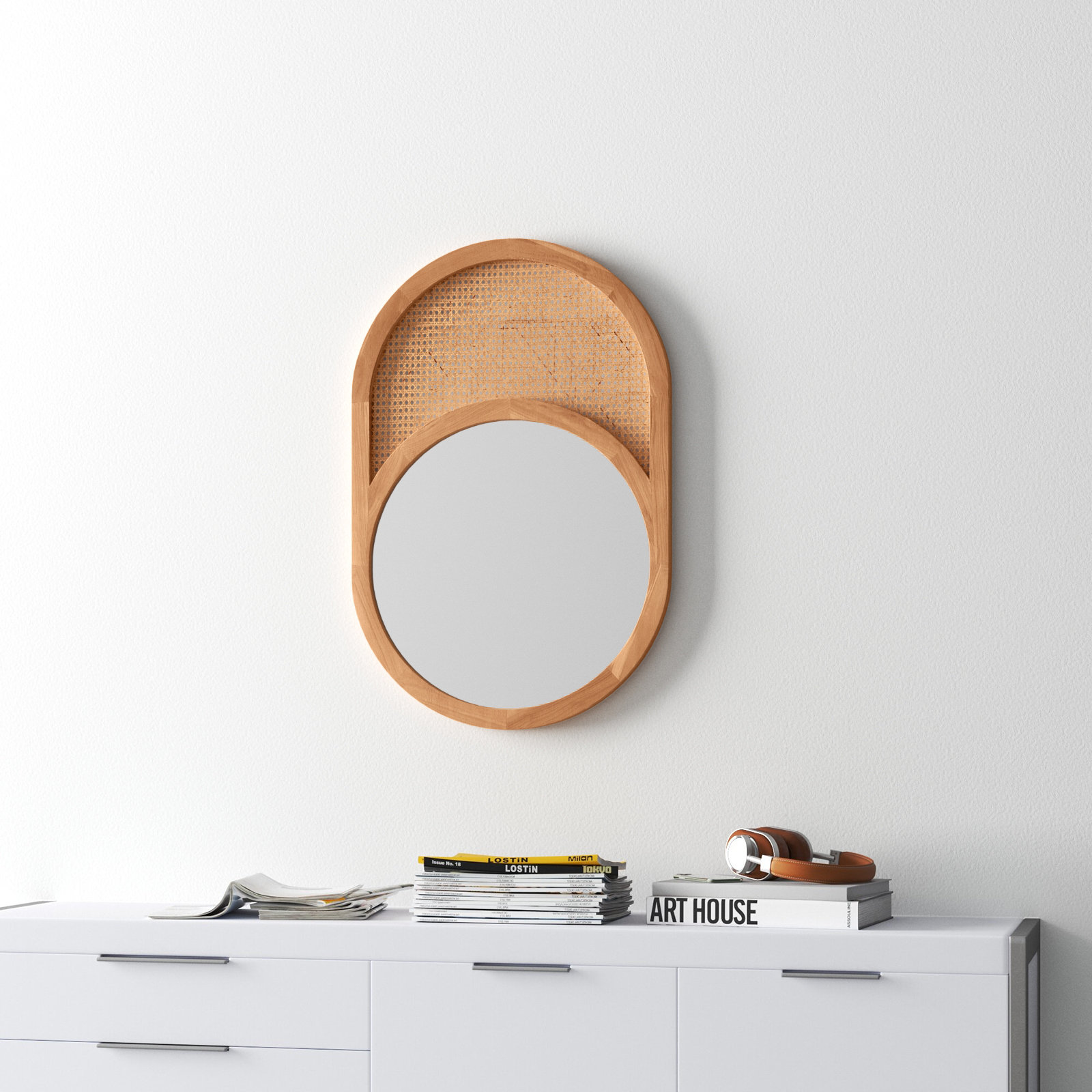 Risley 24" Pine Accent Mirror, Natural