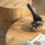 Table basse de style rétro avec rangement suffisant - Bois massif et fabrication, 20,63 po x 20,63 po x 23,47 po, capacité de charge de 220 lb, espace, sapin de forme rétro facile à nettoyer, carré de 20,63 po, 23,47 po