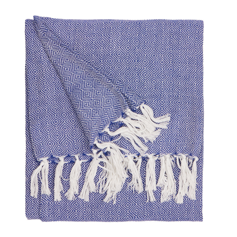 Dessa Machine Woven Throw Blanket, Blue