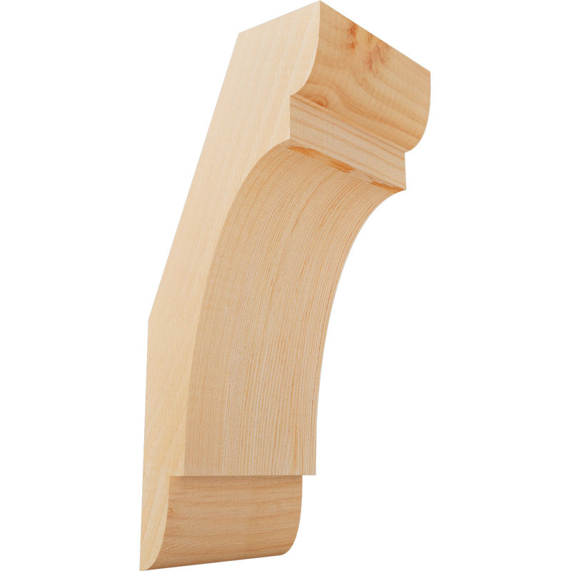 Attelle de genou olympique, Sapin de Douglas, Attelle lisse, H 14 po x l 5,5 po x P 6 po