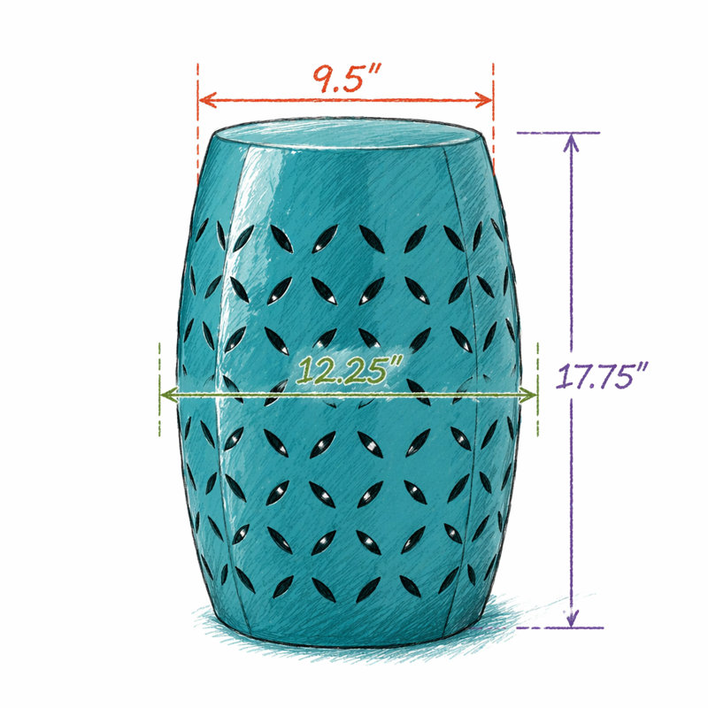 Table d'appoint 12 ", Teal
