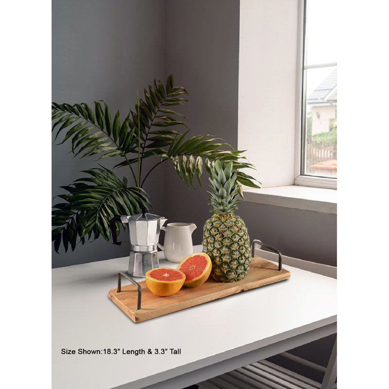Plateau en bois Serth Spaces Living Hearthlyn, L 18,3 po, l 6 po et T 3,3 po, paquet de 6