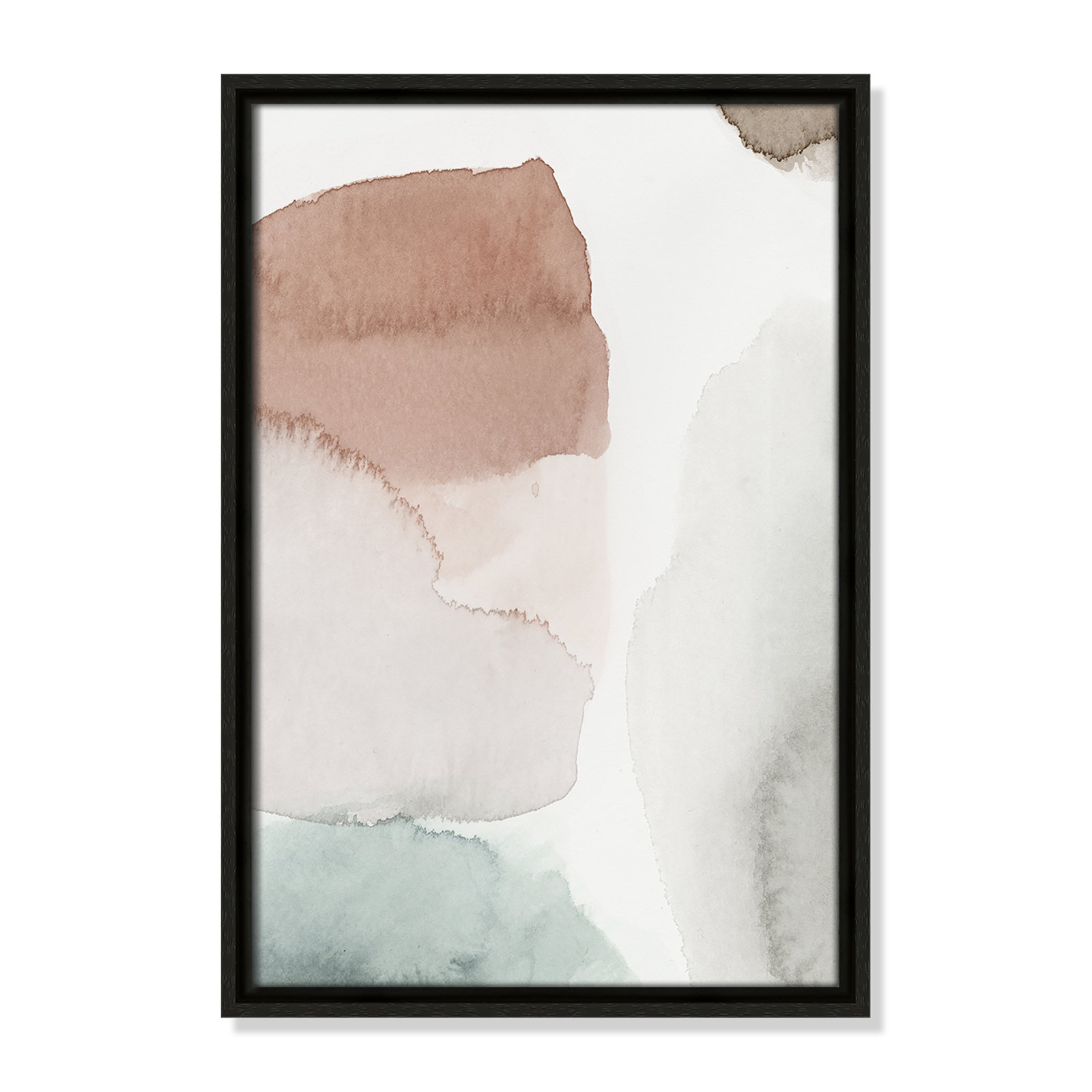 Weslyn "Hopeful II" Painting, 19.5" H x 13.5" W x 2" D, Espresso Framed