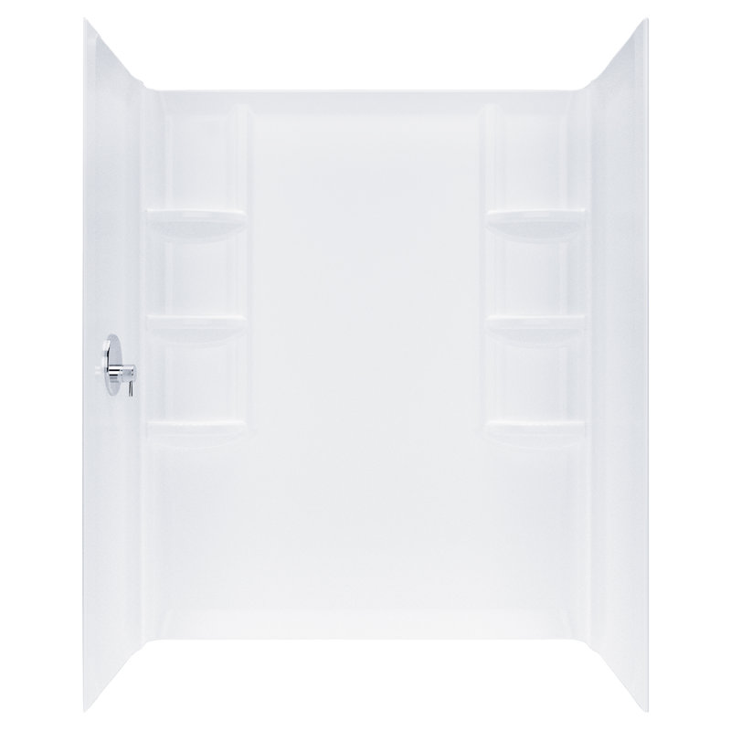 Arctic White Acrylic 72"H x 60"W Three Panel Shower Wall Set