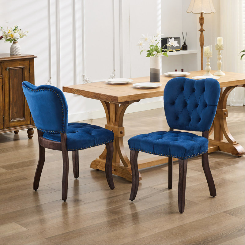 Chaise de salle à manger rembourrée French Vintage