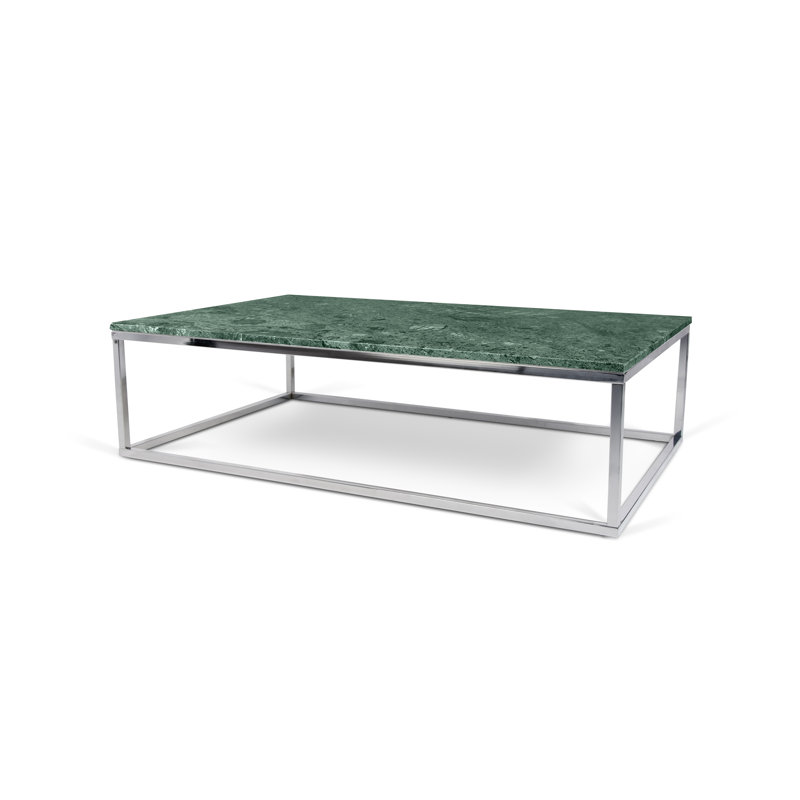Ryleigh Frame Coffee Table, Chrome, Green
