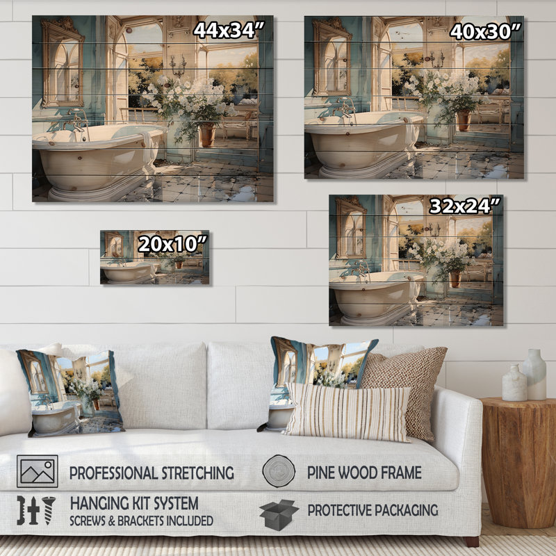 Henrine - Décoration murale humour sur bois de pin naturel, H 30 po x l 40 po