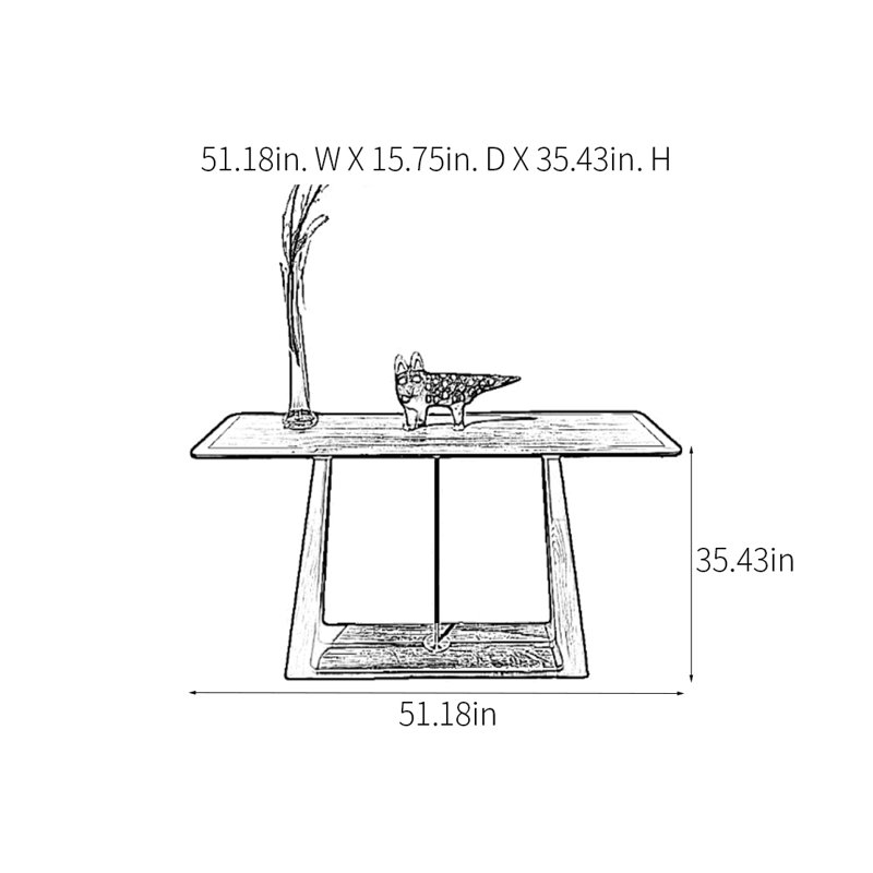 Console moderne minimaliste, H 35,43 po x l 51,18 po x P 15,75 po