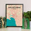 Melbourne City Map - No Frame Print-1069776533
