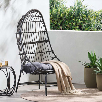 Outdoor Wicker Papasan Lounge Chair
