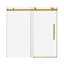 Porte de douche coulissante simple sans cadre l 56 à 60 po x H 60 po en or brossé-116927526