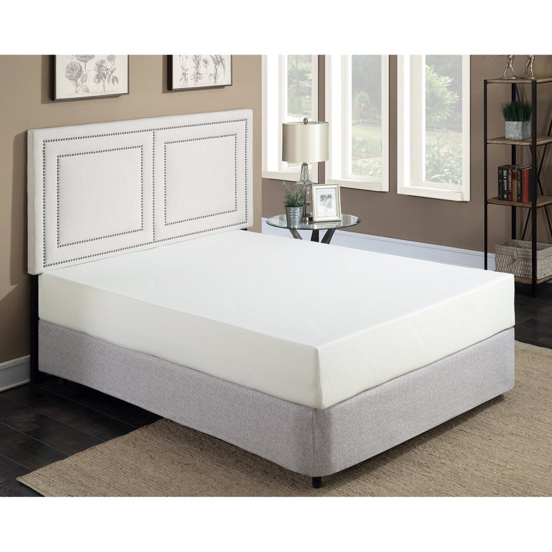 10 po Matelas en mousse viscoélastique gélifiée Twin-XL, conception rafraîchissante et apaisante, infusion d'aloès, support de 7,5 po, produit homologué aux États-Unis, pour un sommeil confortable, mousse de soutien, approuvé