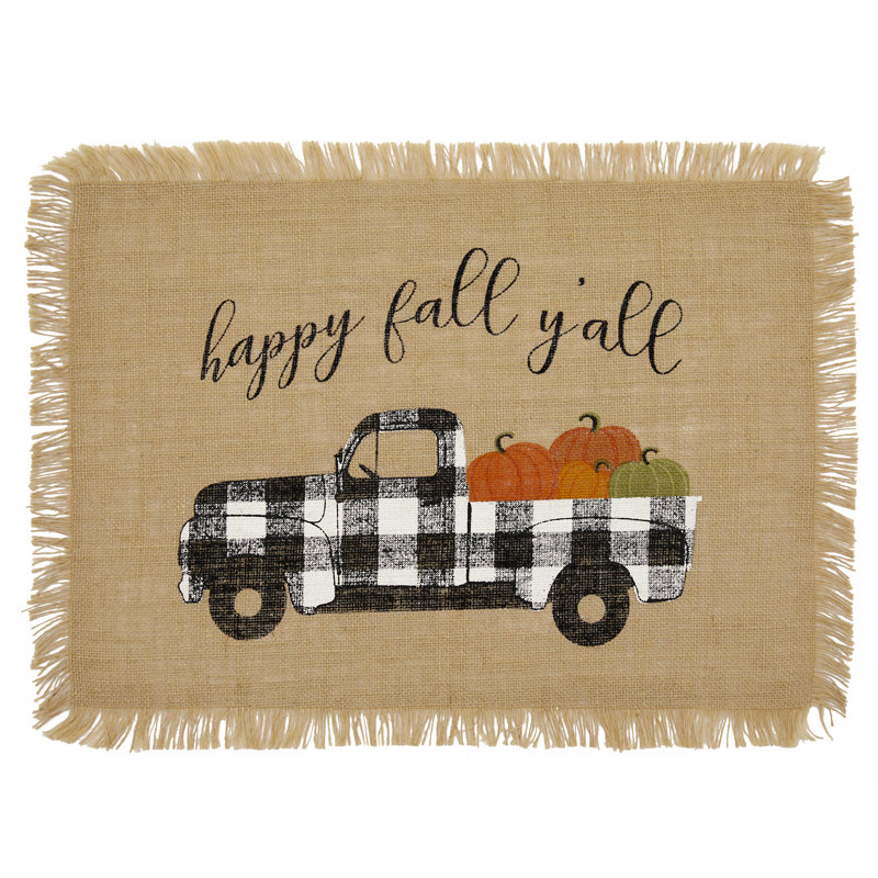 Napperon Zarrukh Happy Fall Y'all 19 "