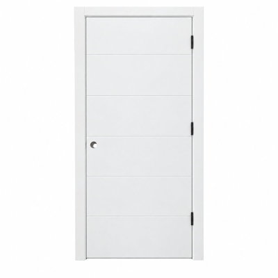 5-Line Primed Hollow Core Flush Prehung Interior Door with Jambs and Hinges