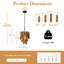 Luminaire suspendu en cristal de style ambre rétro à 2 lumières de luxe (ampoule incluse)-154903923