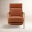Fauteuil inclinable électrique en cuir véritable 28 po Amada-108805913