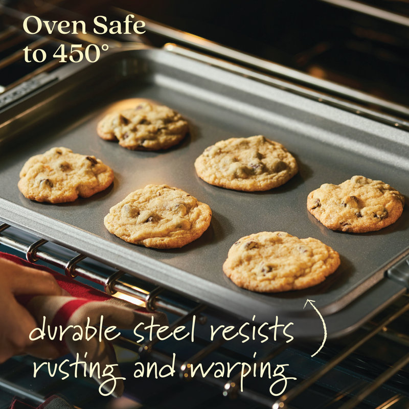 Anolon Advanced Bakeware Nonstick Sheet Pan and Crisper Set, 10 Inch x 15 Inch, Graphite