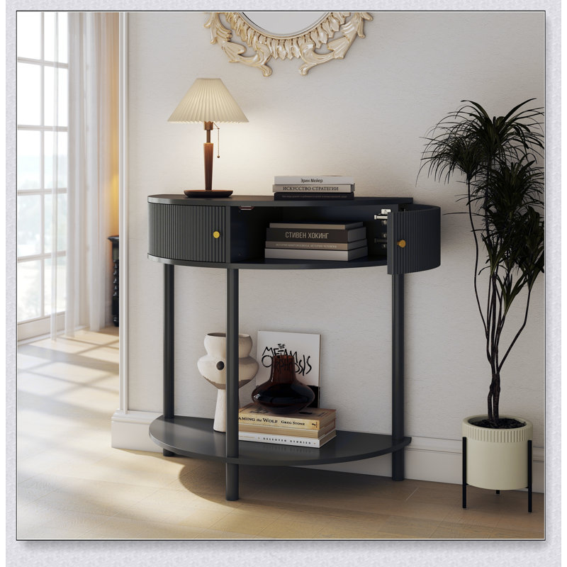 Console demi-lune Artisan-Wave Wave, Dark Grey