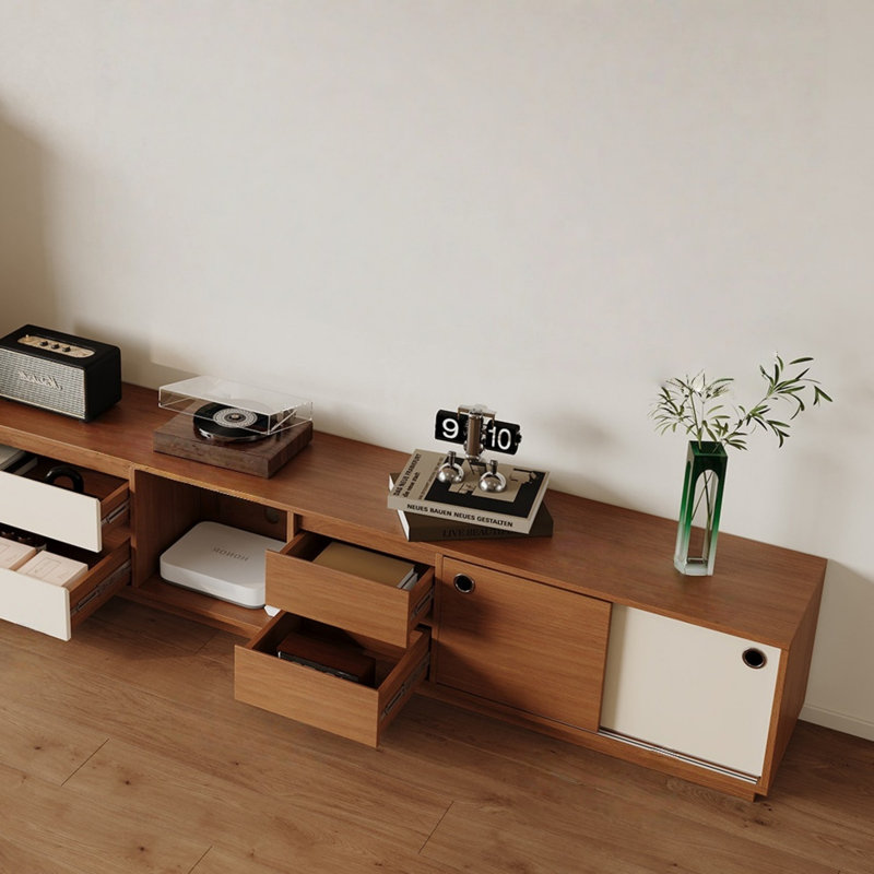 Meuble télé Retro Creative, H 17,72 po x L 86,61 po x l 15,75 po