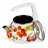 STP-Goods Italian Garden 2.3 qt. Aluminum and Enamelware Whistling Stovetop Tea Kettle