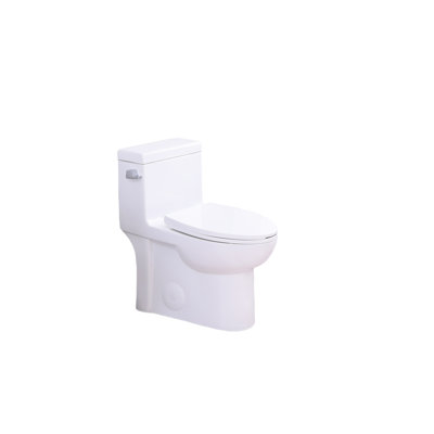 Toilette Water 1,28, conception allongée confort, siège, indice de chasse 1000 grammes, blanc brillant 003S, côté fixation au sol de la salle de bain - hauteur confortable, fixation