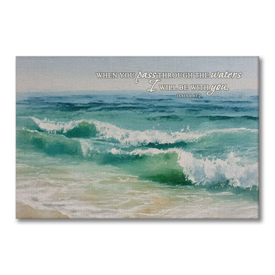Art mural sur toile grand format Waves of Faith - Décoration de salon, de chambre à coucher ou de bureau
