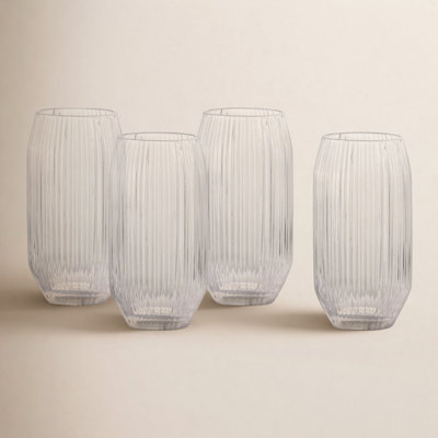 Ribbed Highball Glass