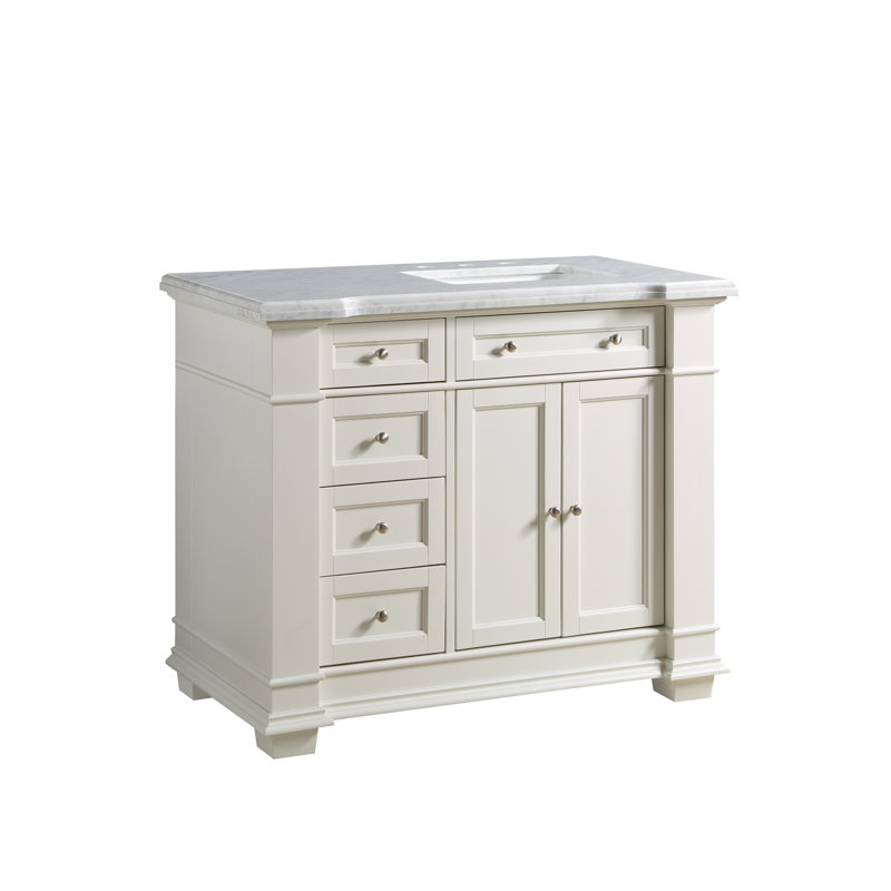 Riccardo 42" Single Bathroom Vanity Set, Off-White