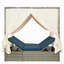 Chaise longue d'extérieur réglable avec auvent et coussin amovible-129427531
