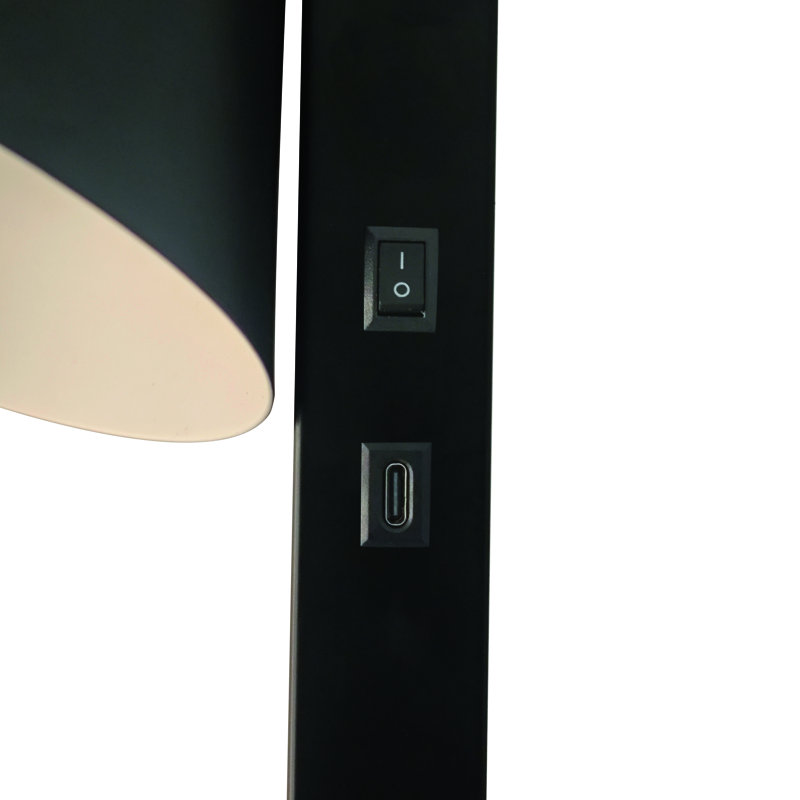 Steel Flush Mounted Sconce, Black