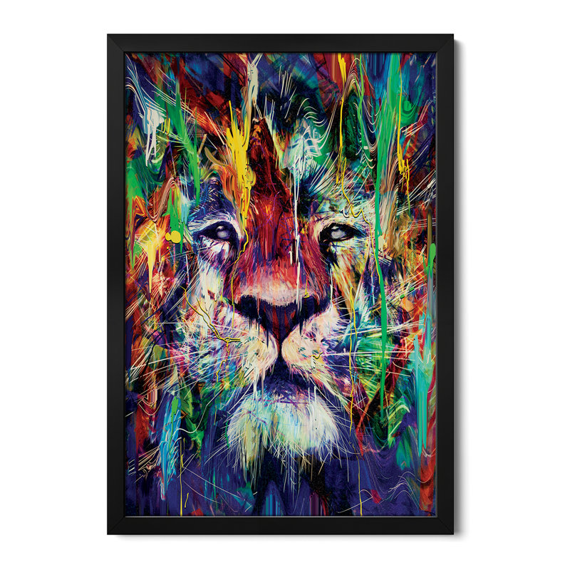 Lion I, affiche encadrée de qualité par Nicebleed, H 24 po x l 16 po