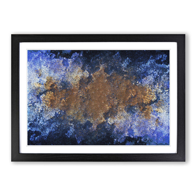 Utopia of Life in Abstract - Picture Frame Painting Print, Black Framed, 48cm H x 65cm W x 2cm D