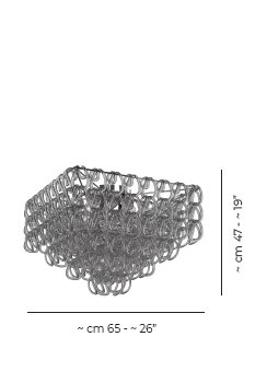 Giogali 4 - Light Flush Mount, Glossy Chrome, Crystal Smoky
